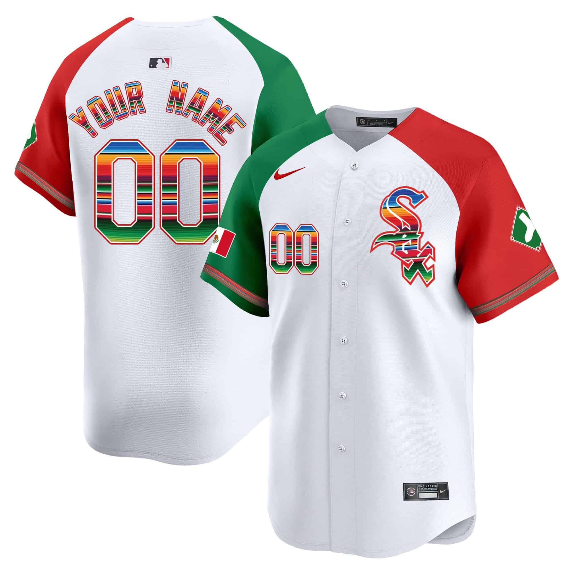 Men Chicago White Sox White Nike 2024 Mexico Vapor Premier Limited Custom MLB Jersey style 1